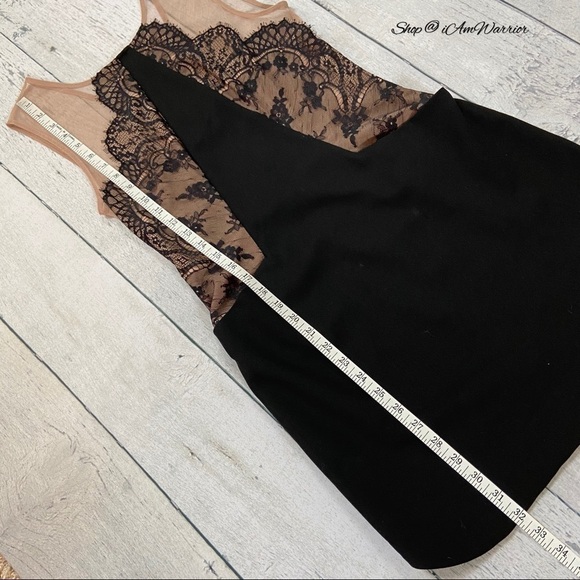 BCBGMaxAzria NWT lace illusion little black dress w/ pockets *shop@iamwarrior - Picture 11 of 14